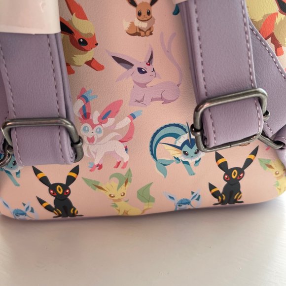 New Loungefly Pokemon Eevee Evolutions Mini Backpack - Picture 6 of 11